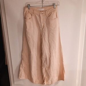 Uniqlo Cream Wide-Leg Trousers